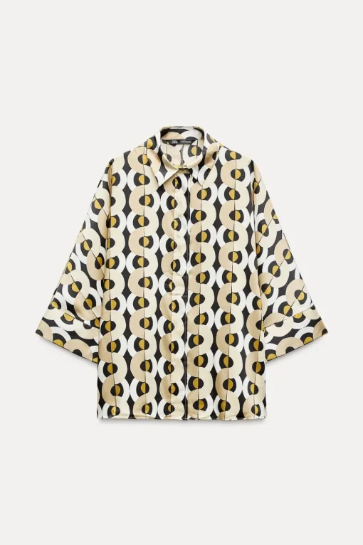 CAMISA OVERSIZE ESTAMPADO GEOMÉTRICO