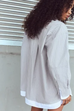 CAMISA OVERSIZE POPELÍN PUÑO DOBLE