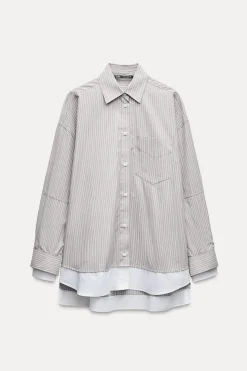 CAMISA OVERSIZE POPELÍN PUÑO DOBLE