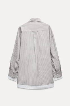 CAMISA OVERSIZE POPELÍN PUÑO DOBLE