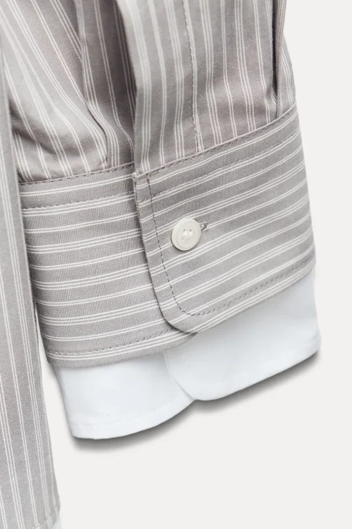 CAMISA OVERSIZE POPELÍN PUÑO DOBLE
