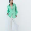 CAMISA OVERSIZE RAYAS POPELÍN