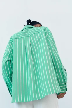 CAMISA OVERSIZE RAYAS POPELÍN