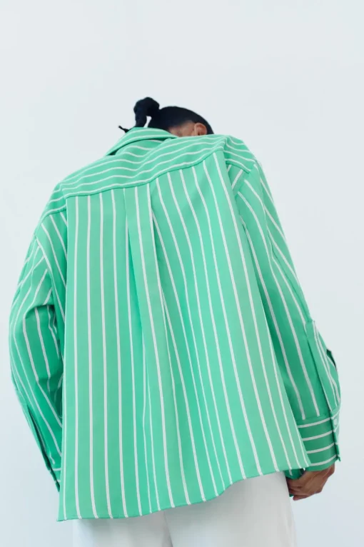 CAMISA OVERSIZE RAYAS POPELÍN