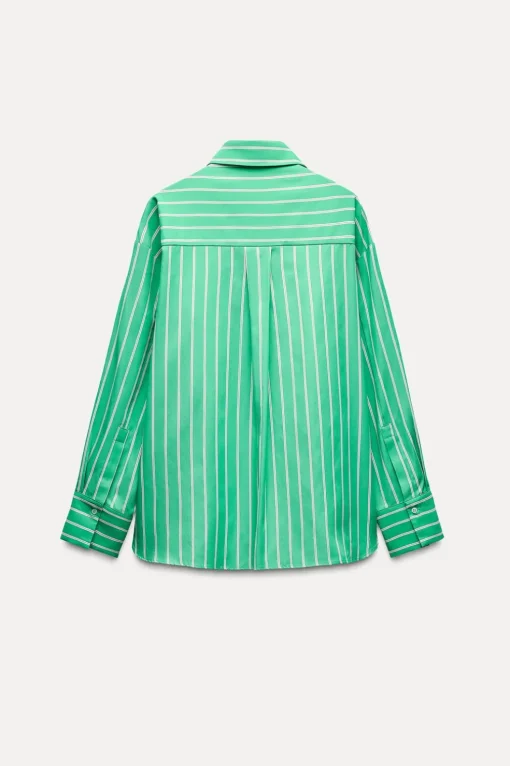 CAMISA OVERSIZE RAYAS POPELÍN