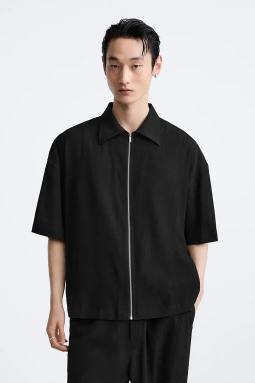 CAMISA PLISADA CREMALLERA