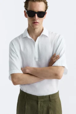 CAMISA POLO 100% LINO