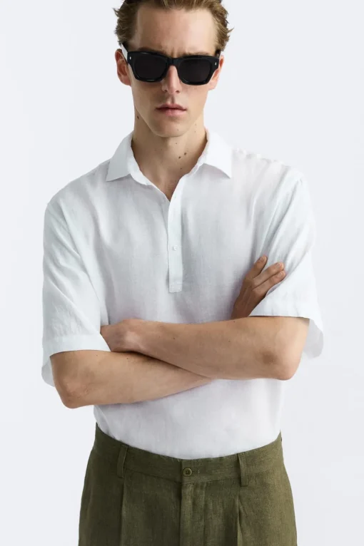 CAMISA POLO 100% LINO