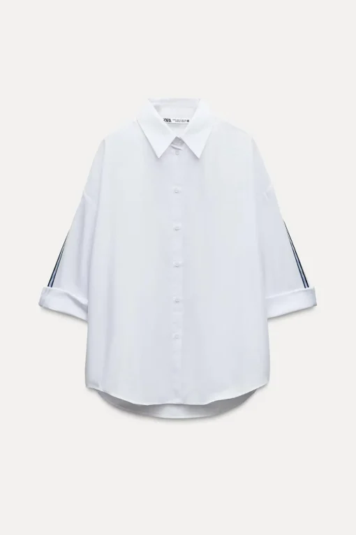 CAMISA POPELÍN BANDA LATERAL