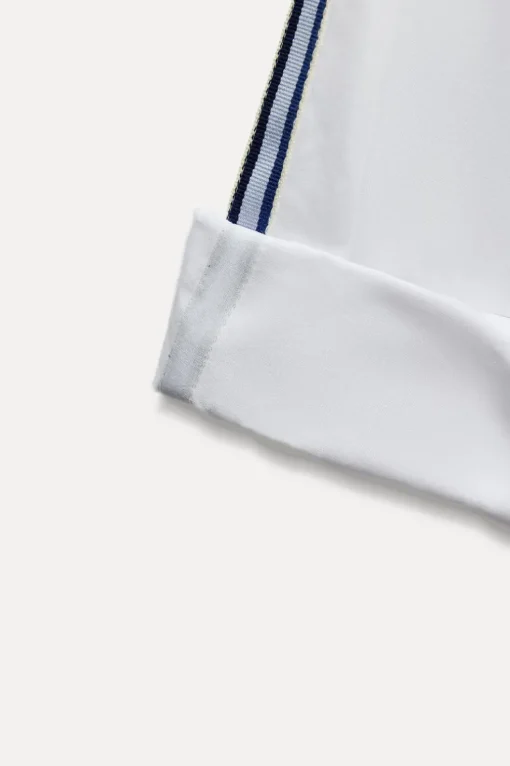 CAMISA POPELÍN BANDA LATERAL
