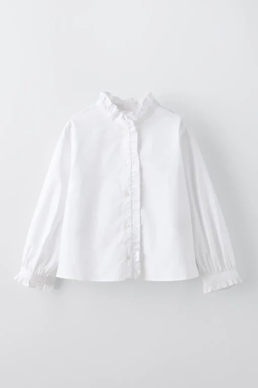 CAMISA POPELÍN VOLANTES