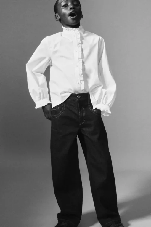 CAMISA POPELÍN VOLANTES