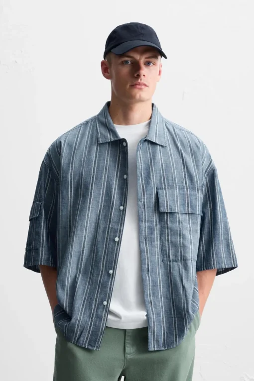 CAMISA RAYAS BOLSILLOS