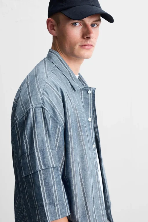 CAMISA RAYAS BOLSILLOS