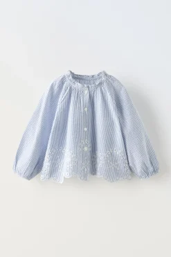 CAMISA RAYAS BORDADO SHIFFLY