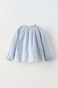 CAMISA RAYAS BORDADO SHIFFLY