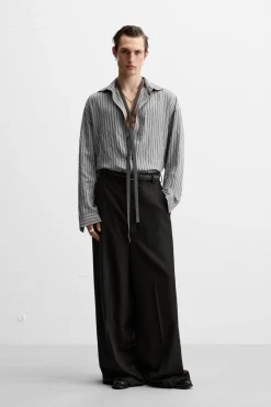 CAMISA RAYAS CON VISCOSA