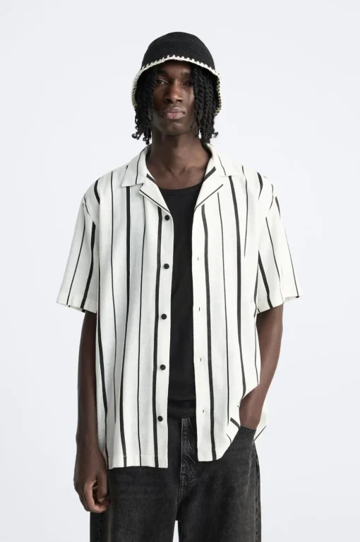 CAMISA RAYAS CON VISCOSA