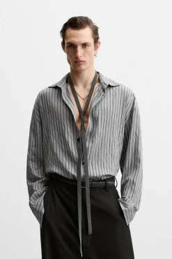 CAMISA RAYAS CON VISCOSA
