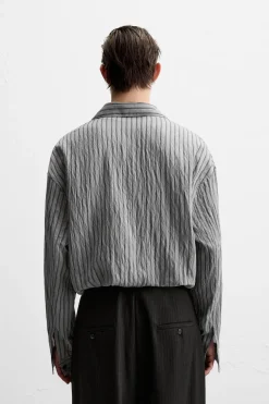 CAMISA RAYAS CON VISCOSA