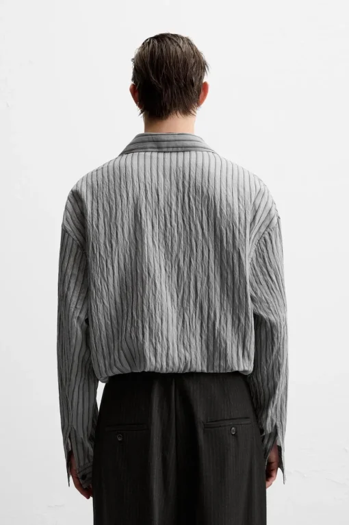 CAMISA RAYAS CON VISCOSA