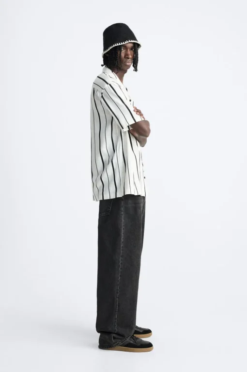 CAMISA RAYAS CON VISCOSA