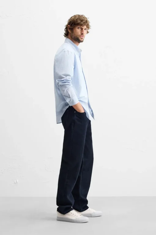 CAMISA RAYAS EFECTO ARRUGADO