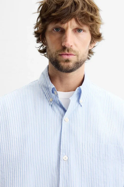 CAMISA RAYAS EFECTO ARRUGADO