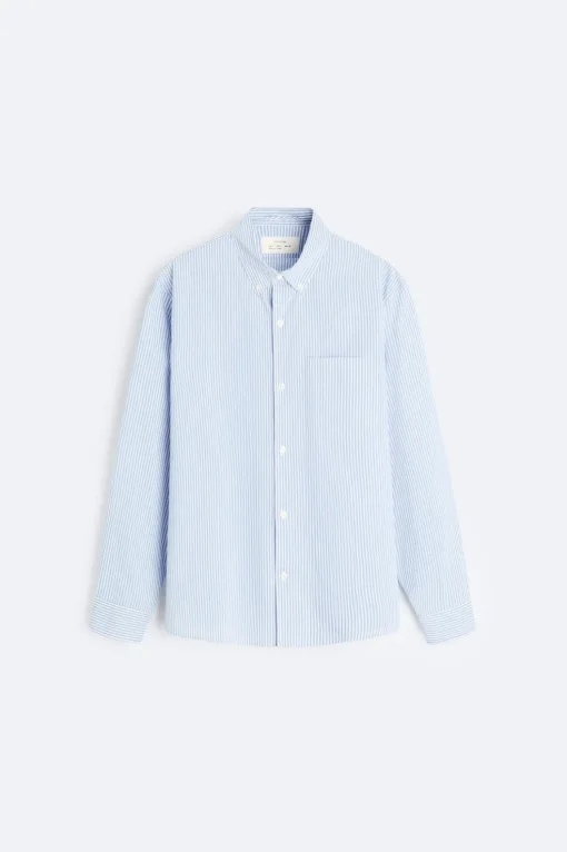 CAMISA RAYAS EFECTO ARRUGADO
