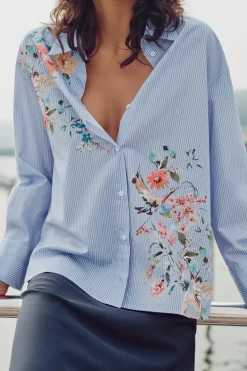 CAMISA RAYAS PÁJAROS