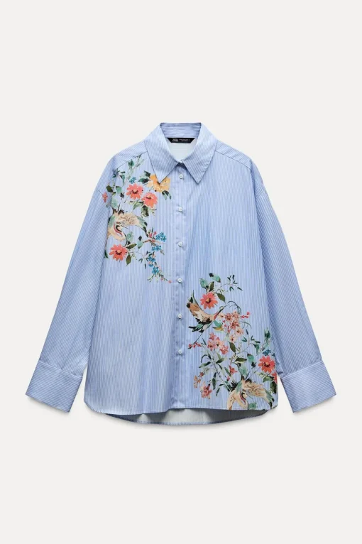 CAMISA RAYAS PÁJAROS