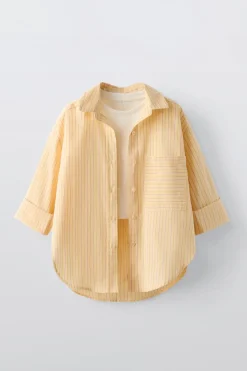 CAMISA RAYAS Y TOP RIB