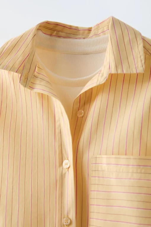 CAMISA RAYAS Y TOP RIB
