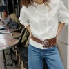 CAMISA ROMÁNTICA BORDADOS PERFORADOS