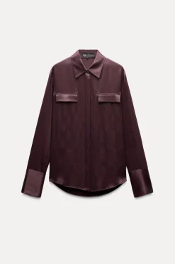 CAMISA SATINADA BOLSILLOS ZW COLLECTION
