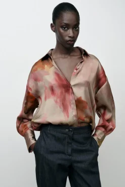 CAMISA SATINADA ESTAMPADO TIE DYE