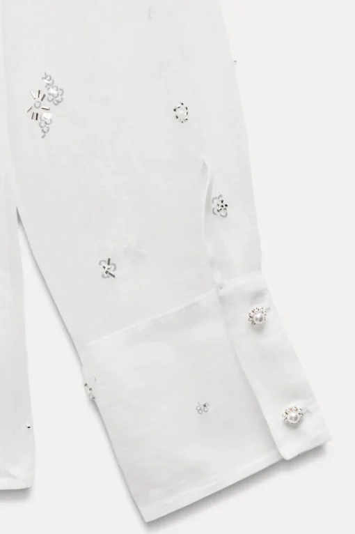 CAMISA SEMITRANSPARENTE ABALORIOS LENTEJUELAS