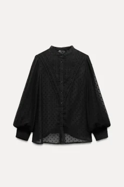 CAMISA SEMITRANSPARENTE PLUMETI