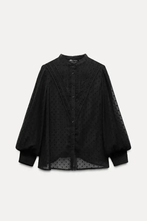 CAMISA SEMITRANSPARENTE PLUMETI
