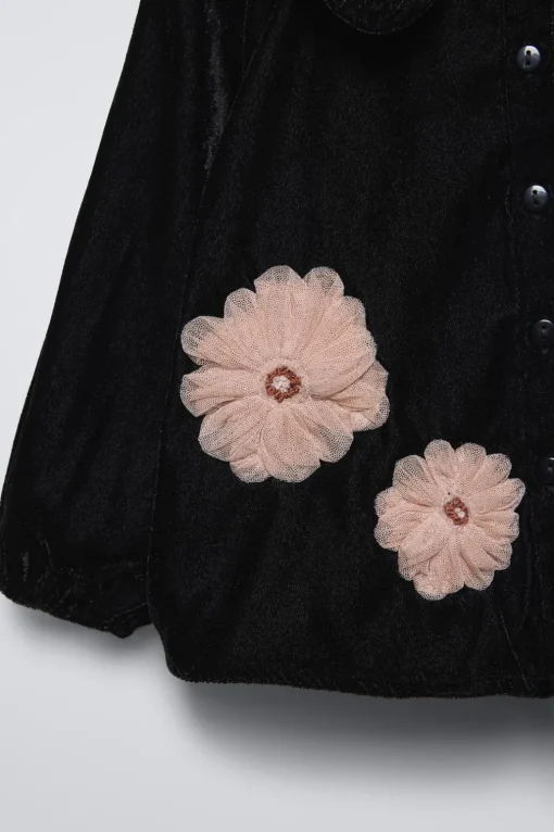 CAMISA TERCIOPELO FLORES