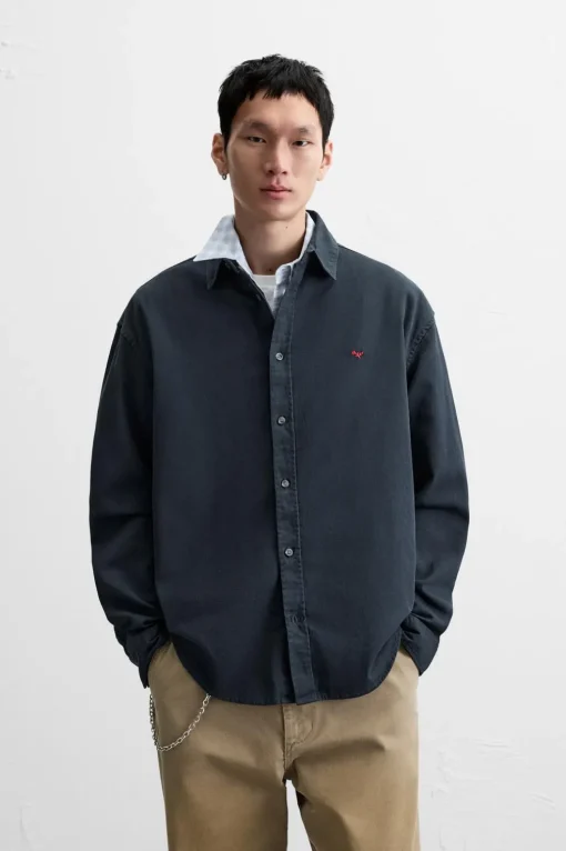CAMISA TWILL BORDADO