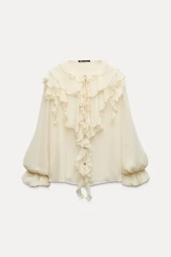 CAMISA VOLANTES LAZADAS