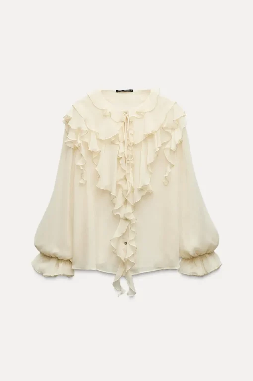 CAMISA VOLANTES LAZADAS