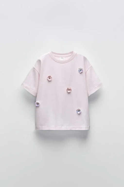 CAMISETA APLIQUE FLORES