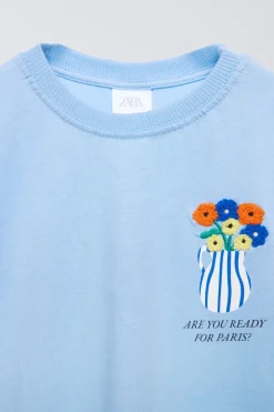 CAMISETA BORDADO FLORES