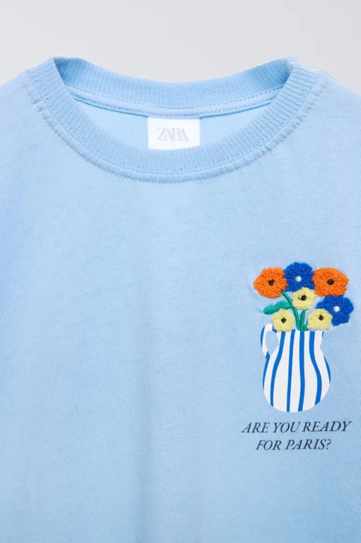 CAMISETA BORDADO FLORES