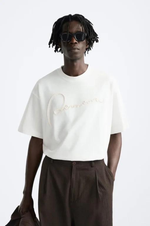 CAMISETA CINTA BORDADA