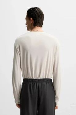 CAMISETA CREPÉ MANGA LARGA
