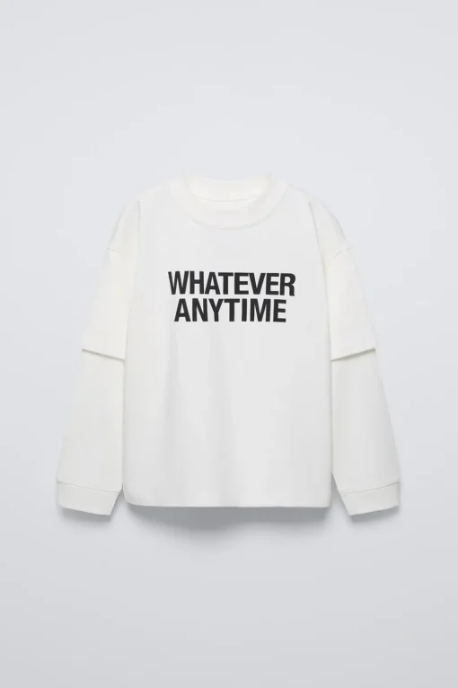 CAMISETA DOBLE MANGA TEXTO