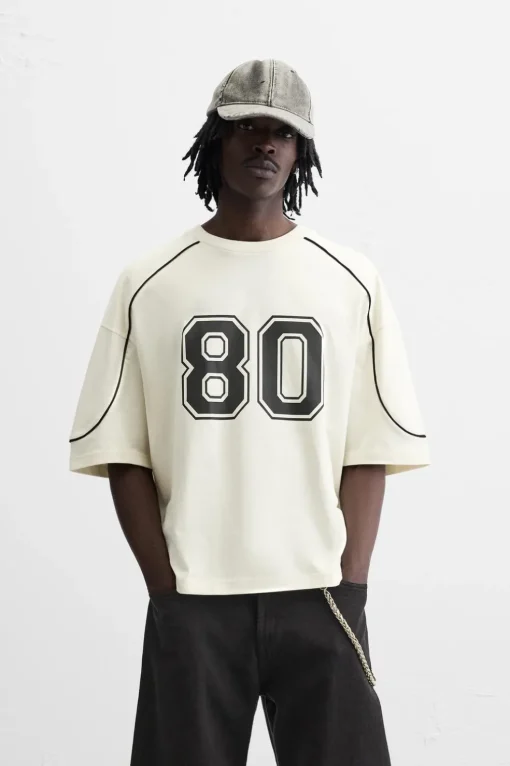 CAMISETA NÚMERO CONTRASTE